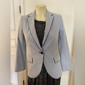 Fitted Pinstriped Blazer